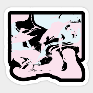 Marble Pattern two color Sticker